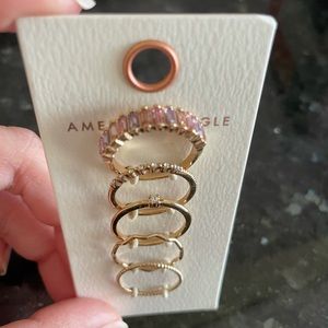 American Eagle set of 5 stackable rings. Brand New